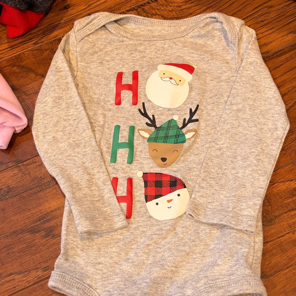 Carter's Gray Holiday Long Sleeve Tee